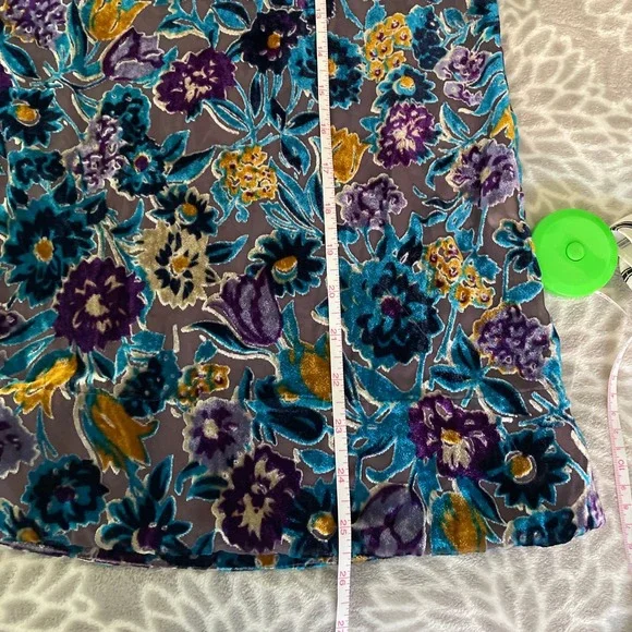 Soft Surroundings Velvet Burnout Floral Long Sleeve Kimono Top Medium Fairy Goth - Picture 7 of 8